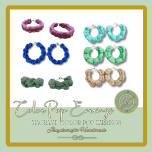 Macrame Color Pop Earrings- (Pre-order up to 7 days)