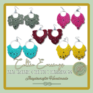 Macrame Celtic Earrings- (Pre-order up to 7 days)