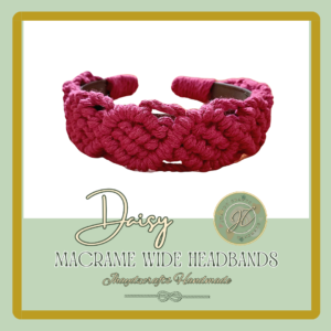 Daisy Macrame Wide Headband-(Pre-order up to 7 days)