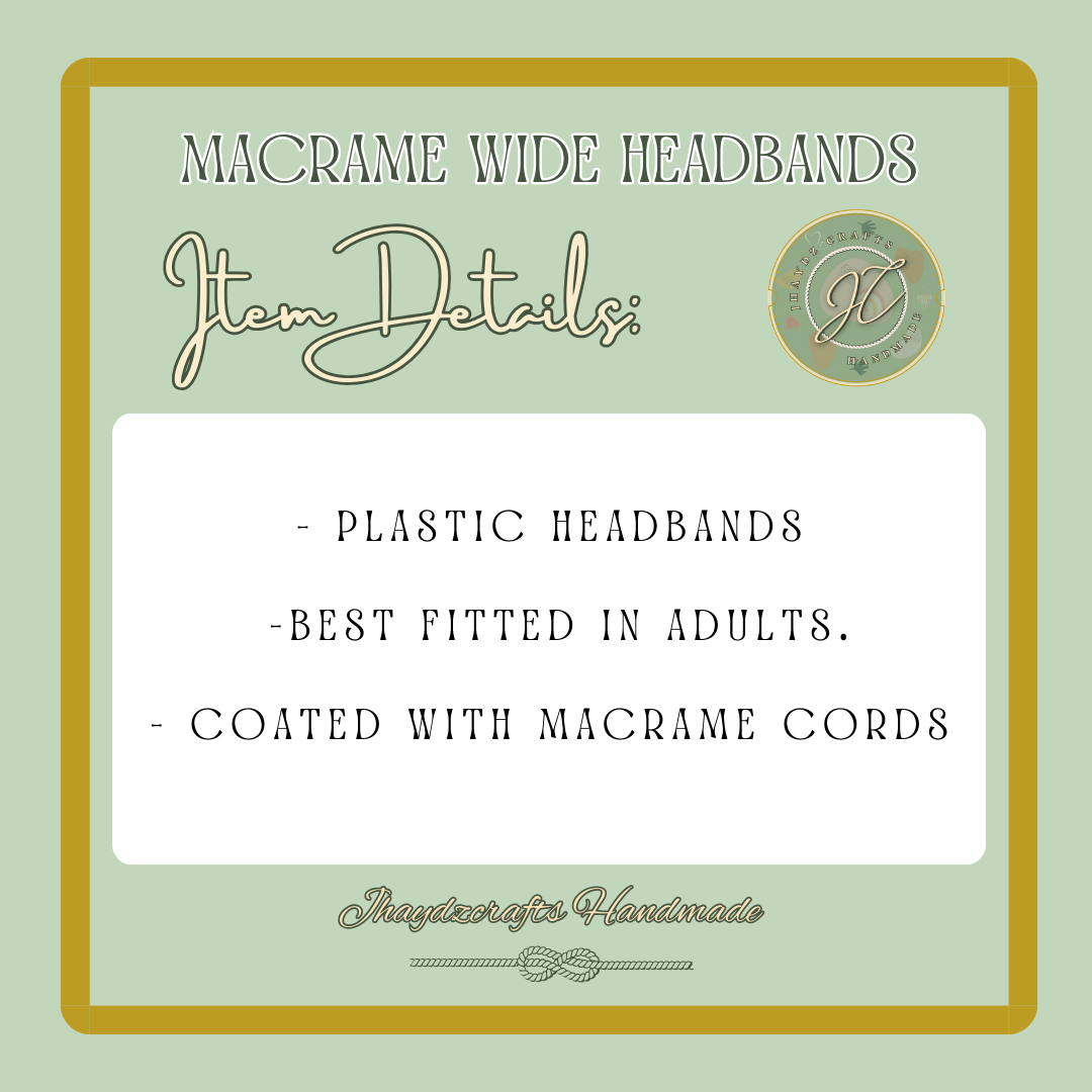 Amarah Macrame Wide Headband- (Pre-order up to 7 days) - Image 2