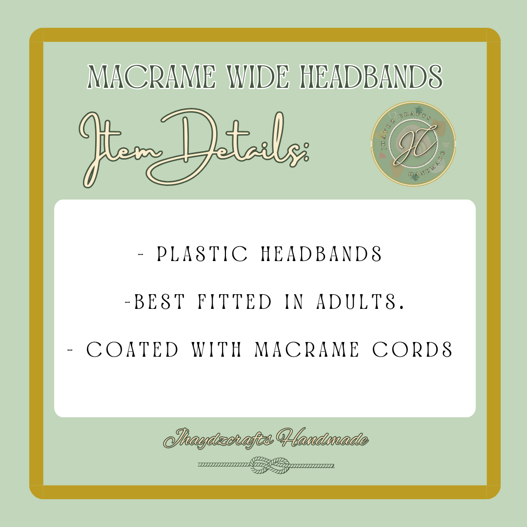 Ellah Macrame Wide Headband-(Pre-order up to 7 days) - Image 2