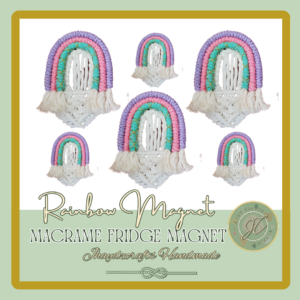 Rainbow Macrame Fridge Magnet/Picture Frame Souvenir- (Pre-order up to 7 days)