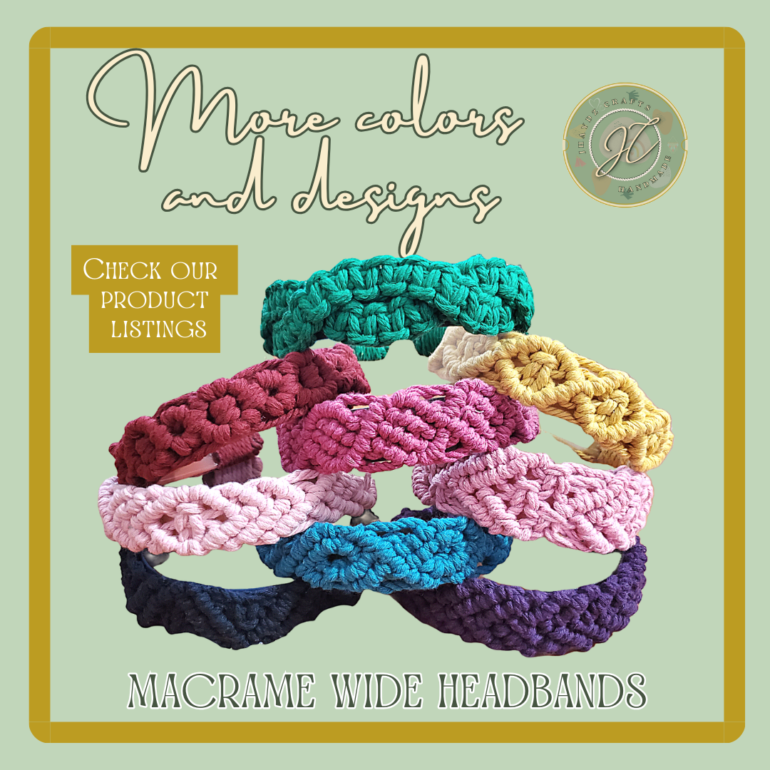 Amarah Macrame Wide Headband- (Pre-order up to 7 days) - Image 4