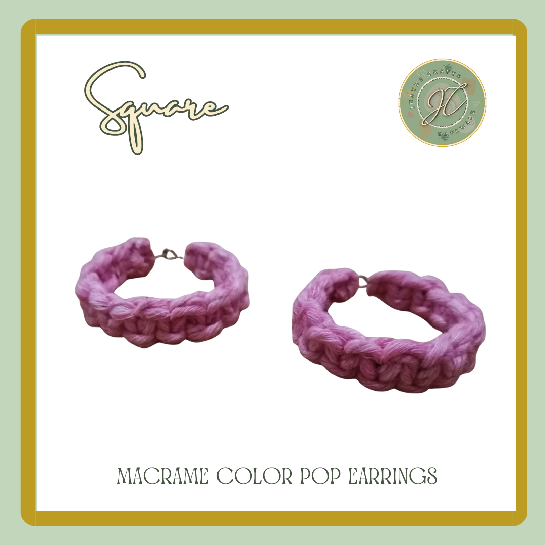 Macrame Color Pop Earrings- (Pre-order up to 7 days) - Image 3