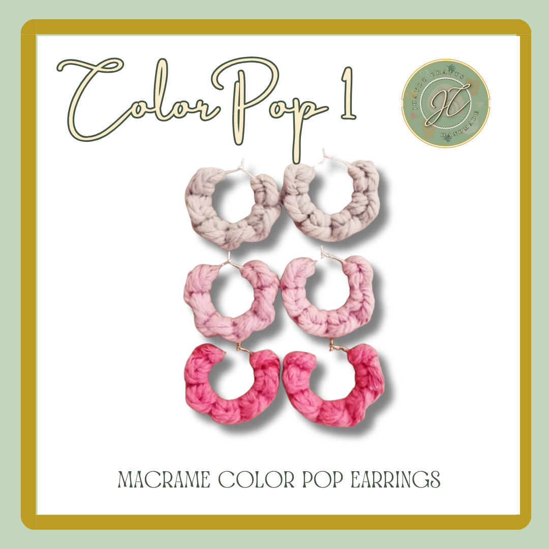 Macrame Color Pop Earrings- (Pre-order up to 7 days) - Image 6