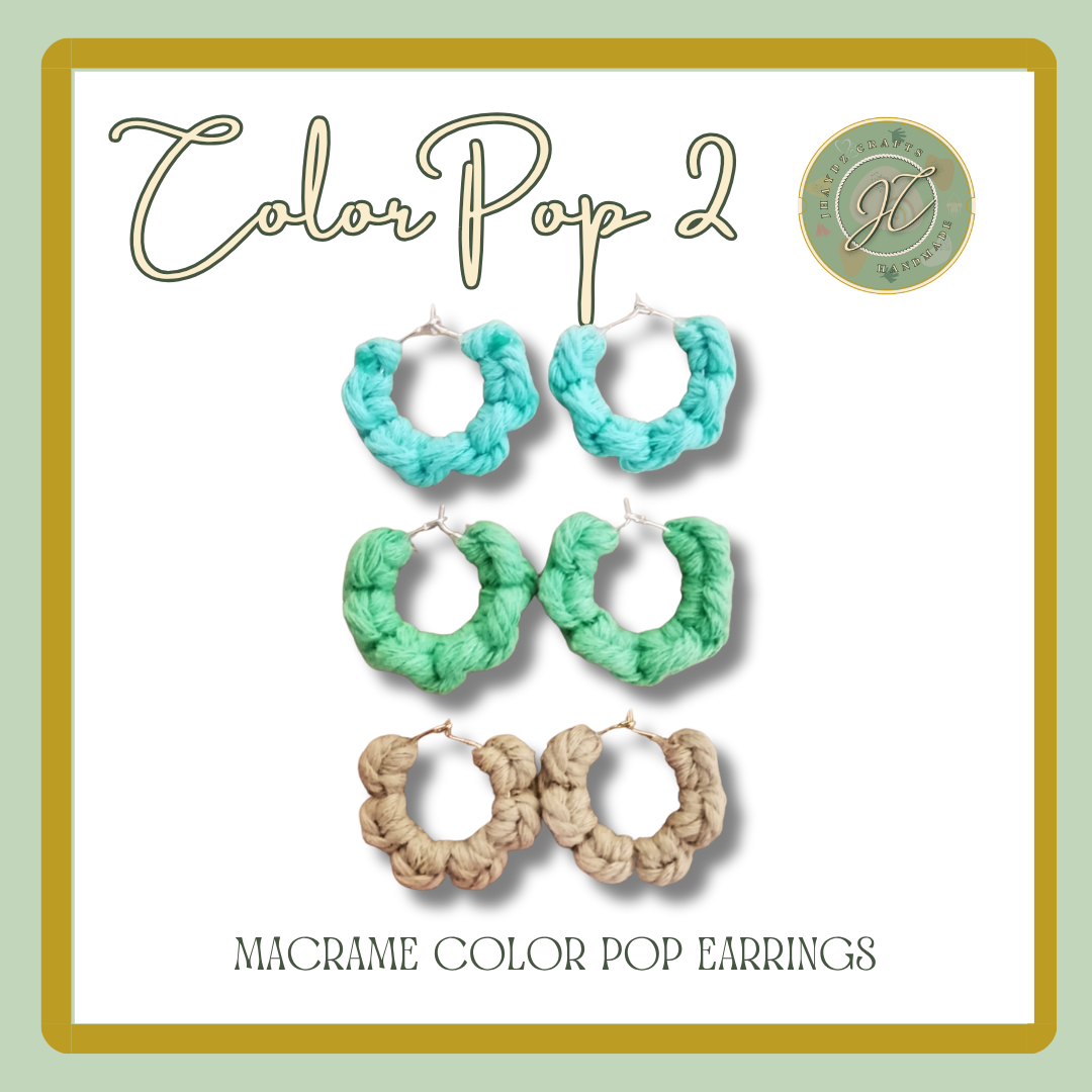 Macrame Color Pop Earrings- (Pre-order up to 7 days) - Image 7