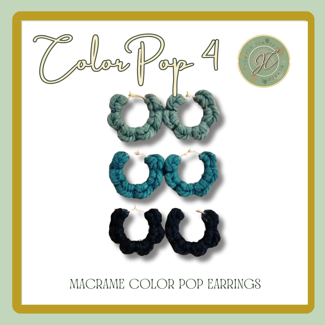 Macrame Color Pop Earrings- (Pre-order up to 7 days) - Image 9