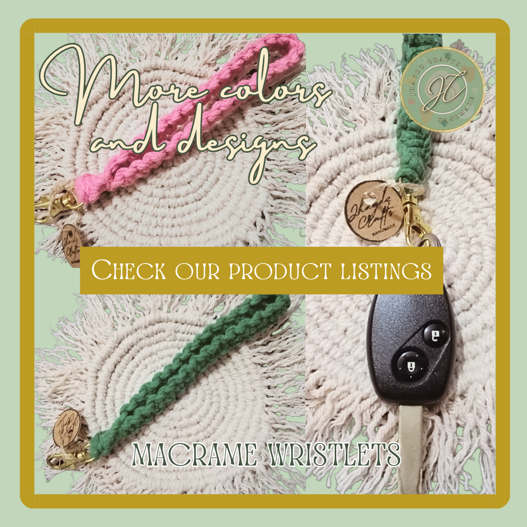 Macrame Wristlets (Plain)- (Pre-order up to 7 days) - Image 6