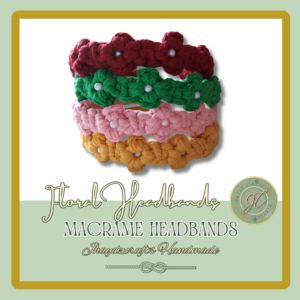 Macrame Floral Headbands (Plain)-Pre-order up to 7 days