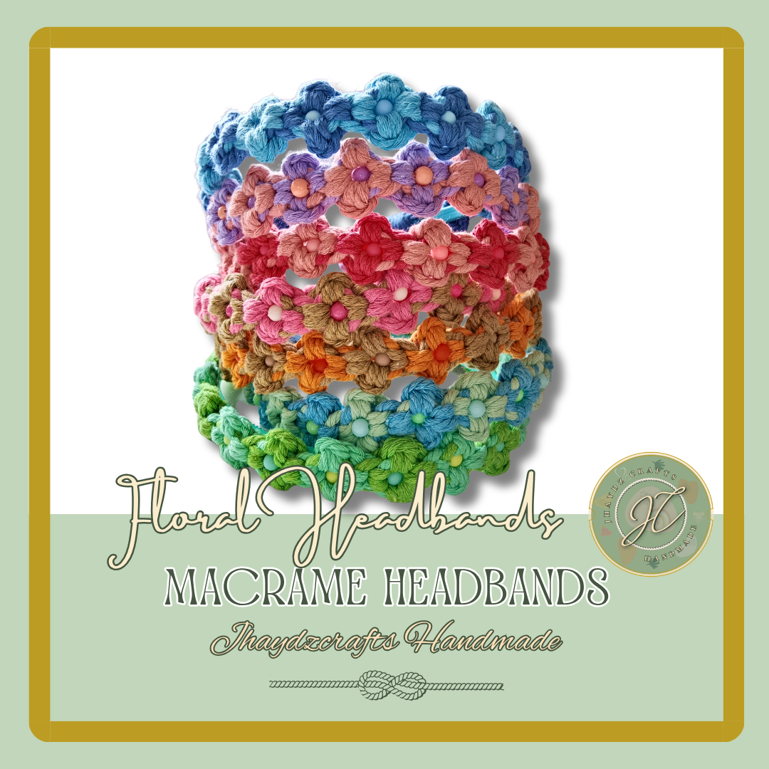 Macrame Floral Headbands-Pre-order up to 7 days