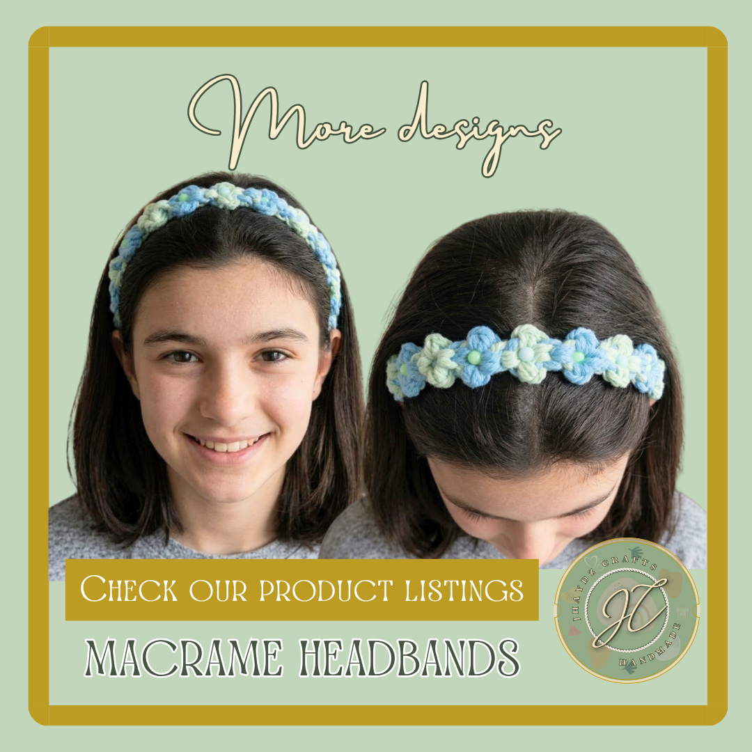 Macrame Floral Headbands-Pre-order up to 7 days - Image 13