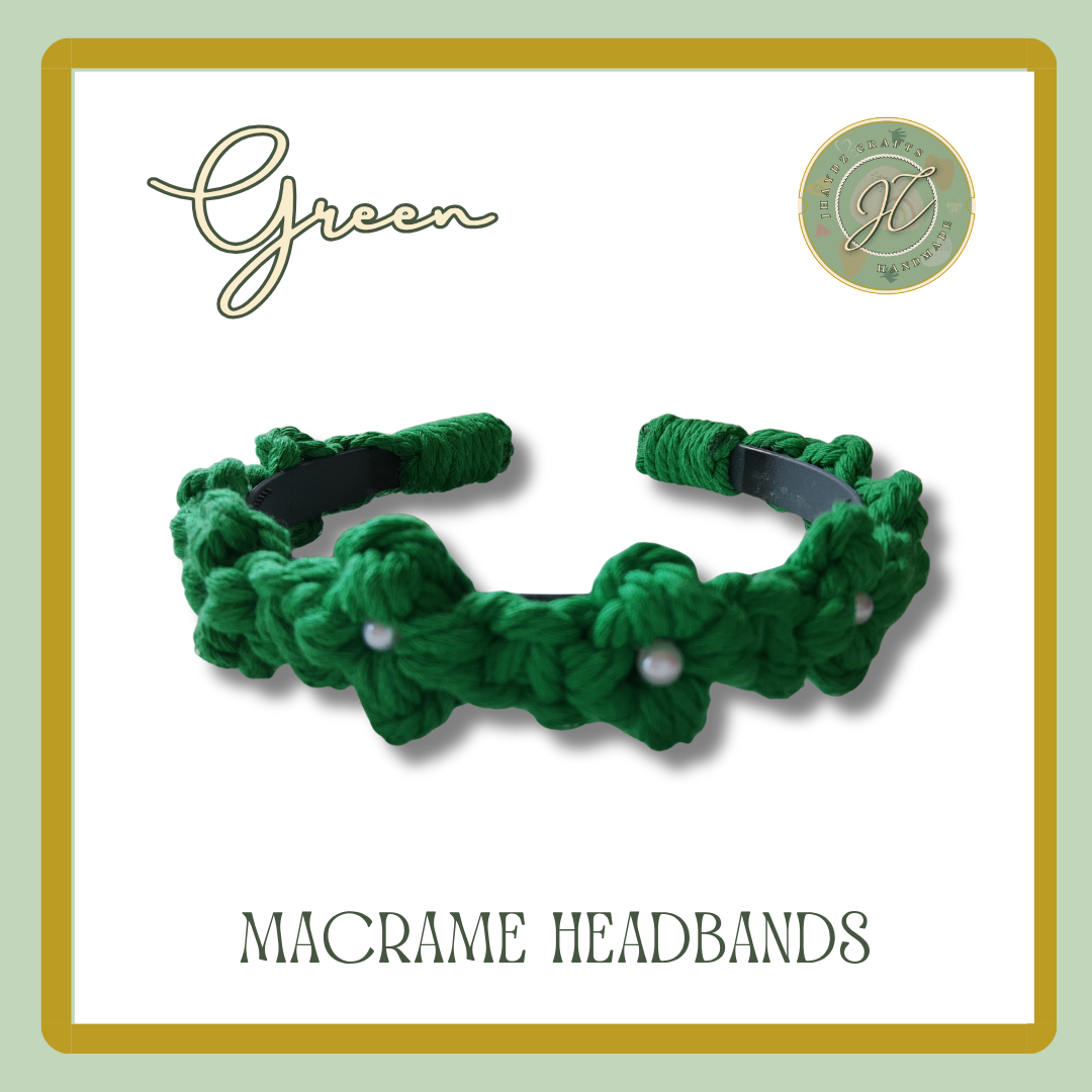 Macrame Floral Headbands (Plain)-Pre-order up to 7 days - Image 3