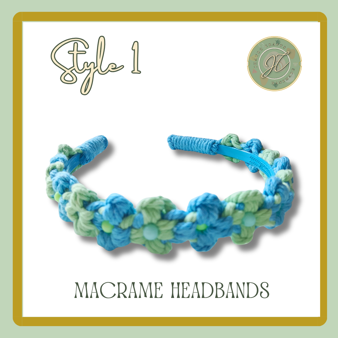 Macrame Floral Headbands-Pre-order up to 7 days - Image 3
