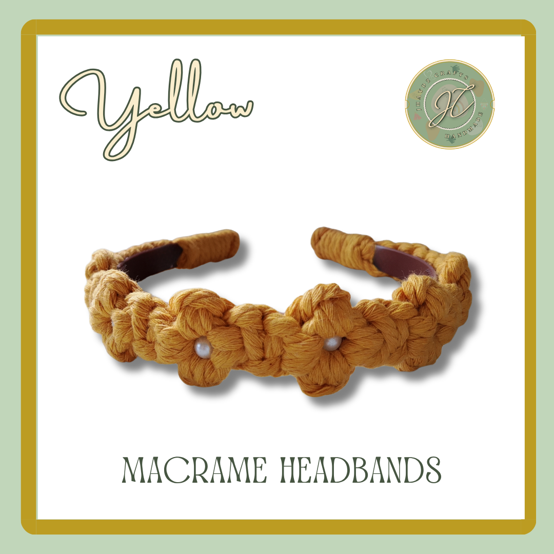 Macrame Floral Headbands (Plain)-Pre-order up to 7 days - Image 4