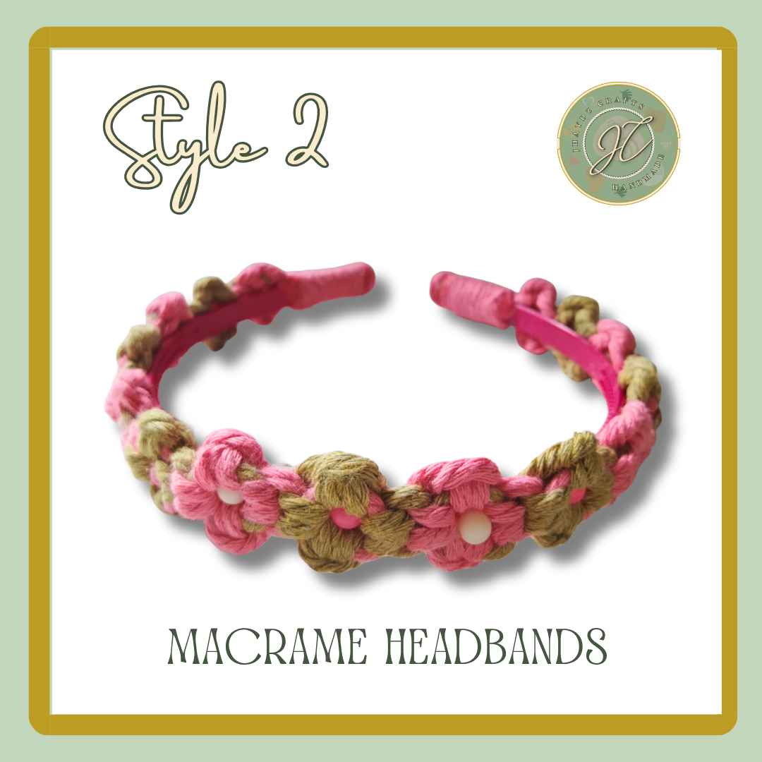 Macrame Floral Headbands-Pre-order up to 7 days - Image 4