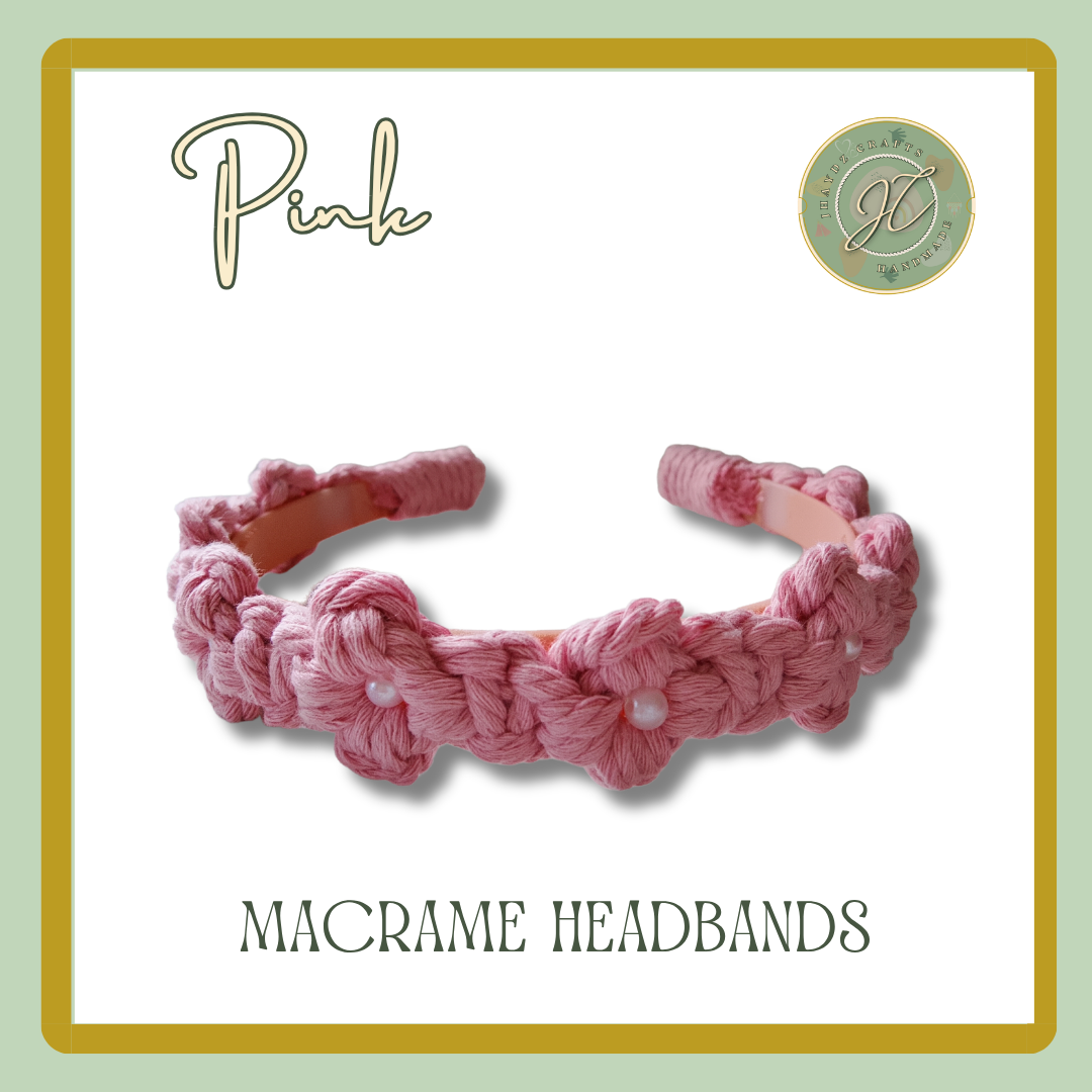 Macrame Floral Headbands (Plain)-Pre-order up to 7 days - Image 5