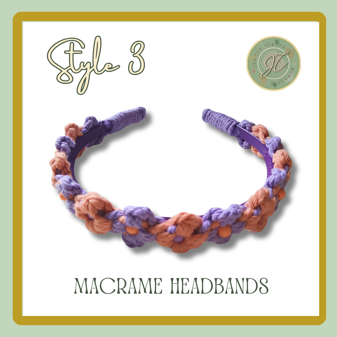 Macrame Floral Headbands-Pre-order up to 7 days - Image 5