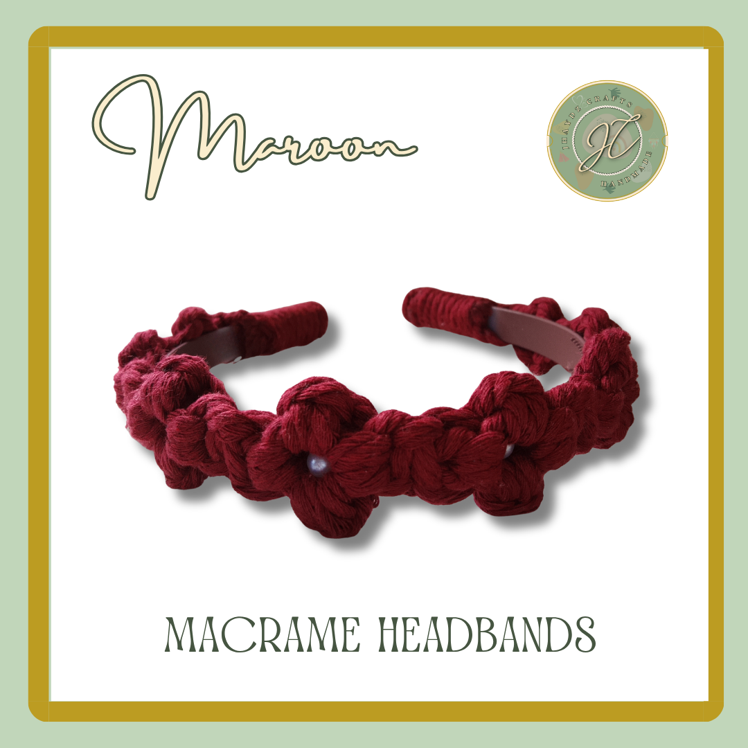 Macrame Floral Headbands (Plain)-Pre-order up to 7 days - Image 6