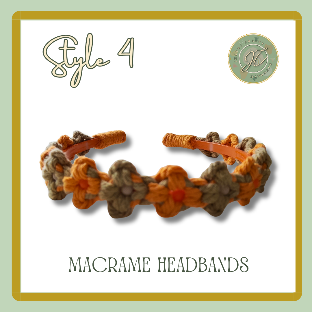 Macrame Floral Headbands-Pre-order up to 7 days - Image 6