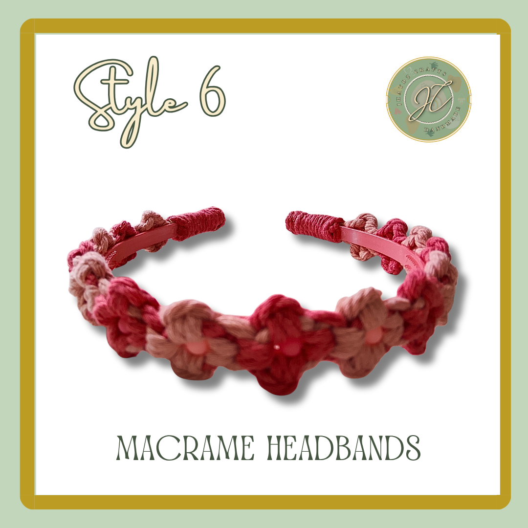 Macrame Floral Headbands-Pre-order up to 7 days - Image 8