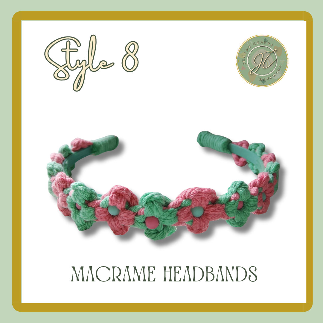 Macrame Floral Headbands-Pre-order up to 7 days - Image 10